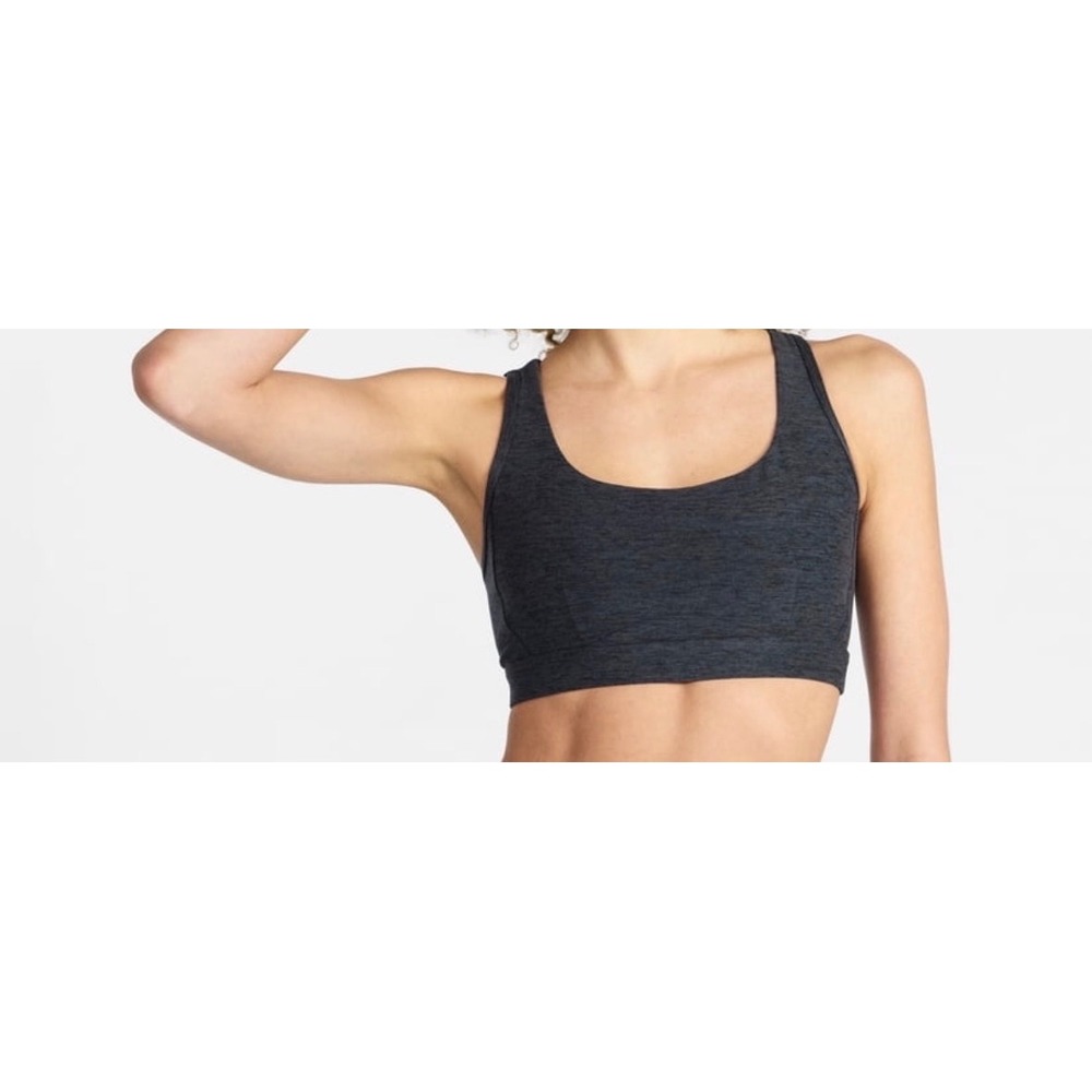 Athletic Works Sports Bra Women XXXL Black‎ Gray ButterCore Strappy Back Top NEW